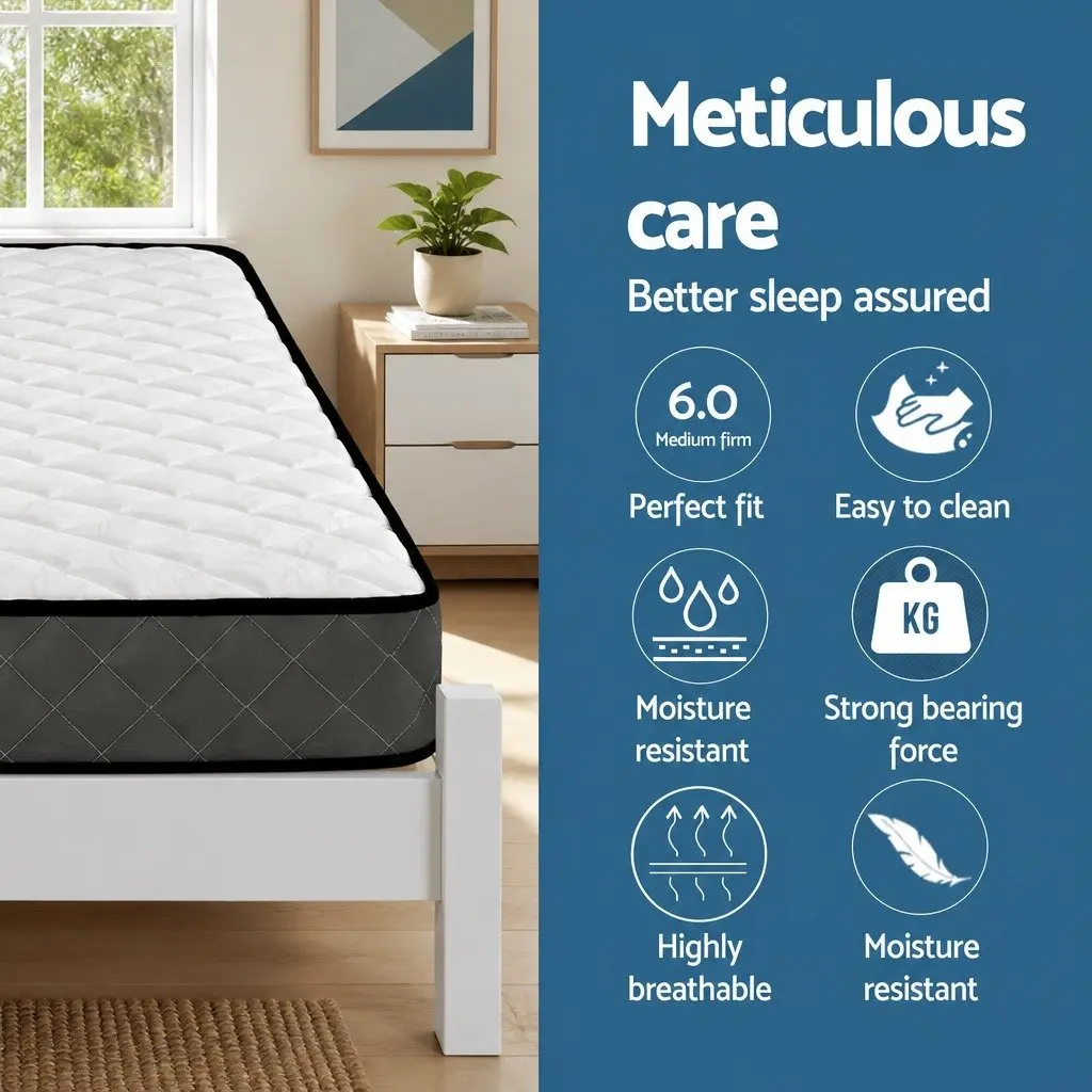 Single Bed Frame and Mattress Set