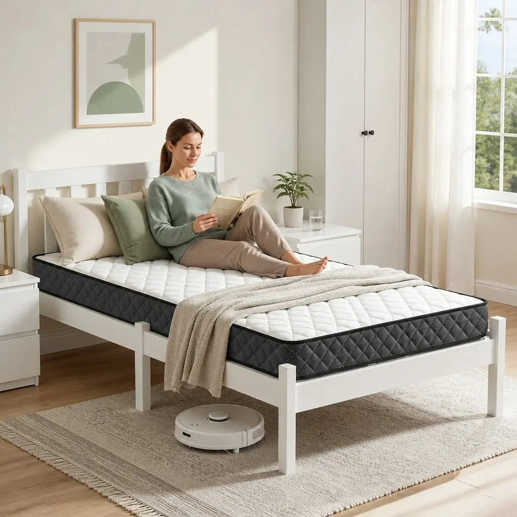 Single Bed Frame and Mattress Set
