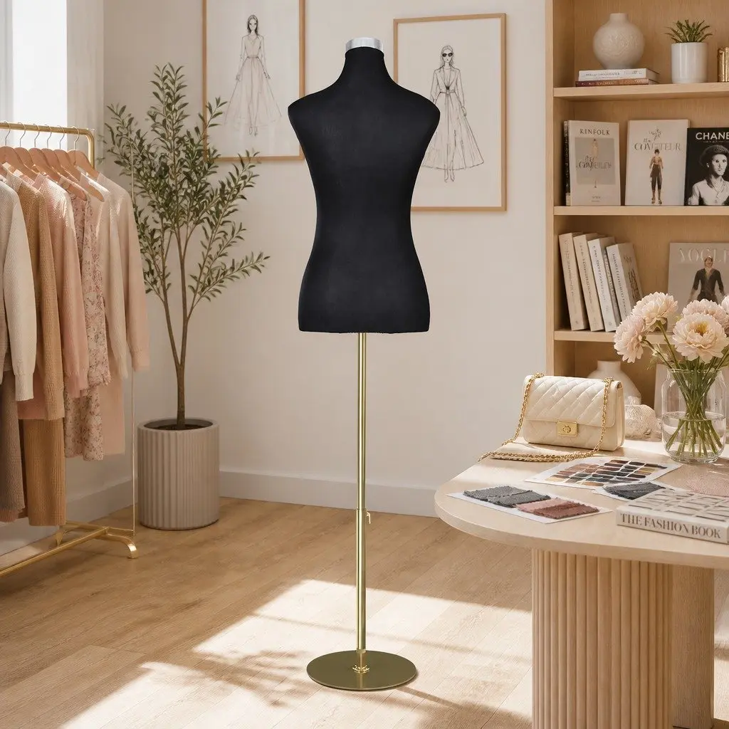 Female Dressmaking Mannequin Torso Tailor Display Model Adjustable Height