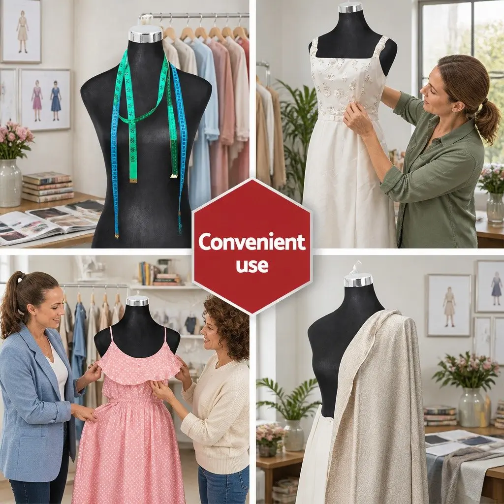 Female Dressmaking Mannequin Torso Tailor Display Model Adjustable Height