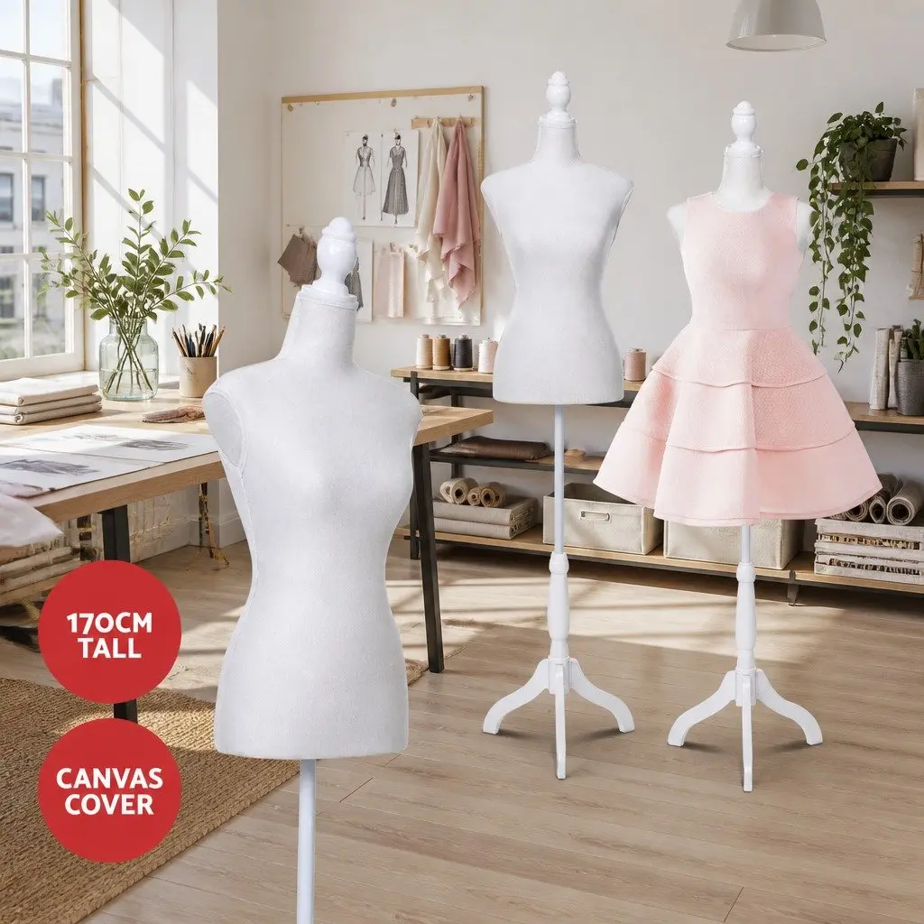 Dressmaking Mannequin Pinnable Canvas 170cm Adjustable Height