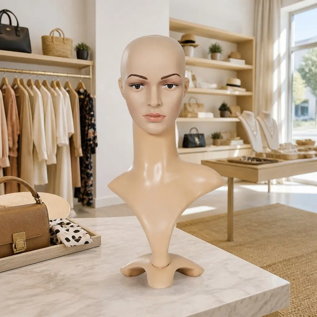 Mannequin Head for Displaying Accessories