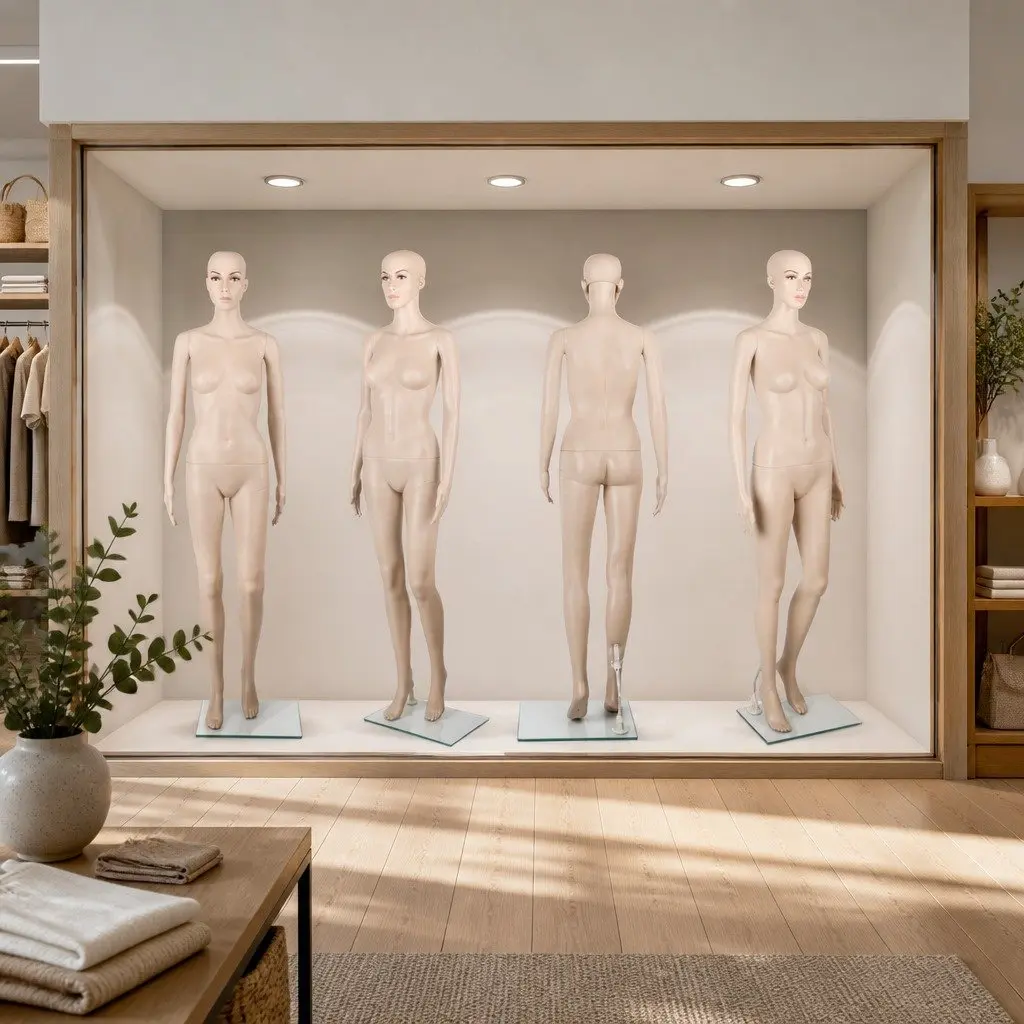Female Mannequin Full Body Adjustable Head Arms 175cm Skin Colour Retail Display