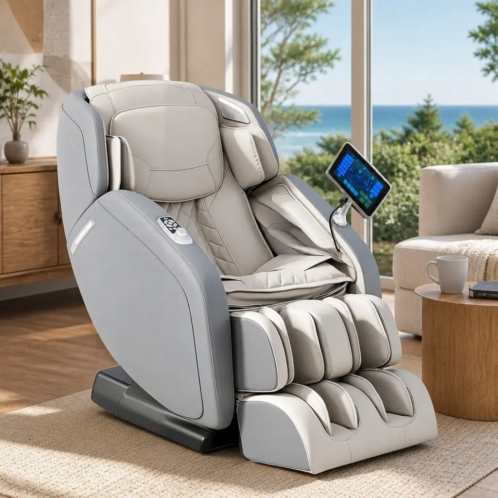 4D Massage Chair Recliner Full Body SL-Track Zero Gravity AI Body Scan Electric 130cm