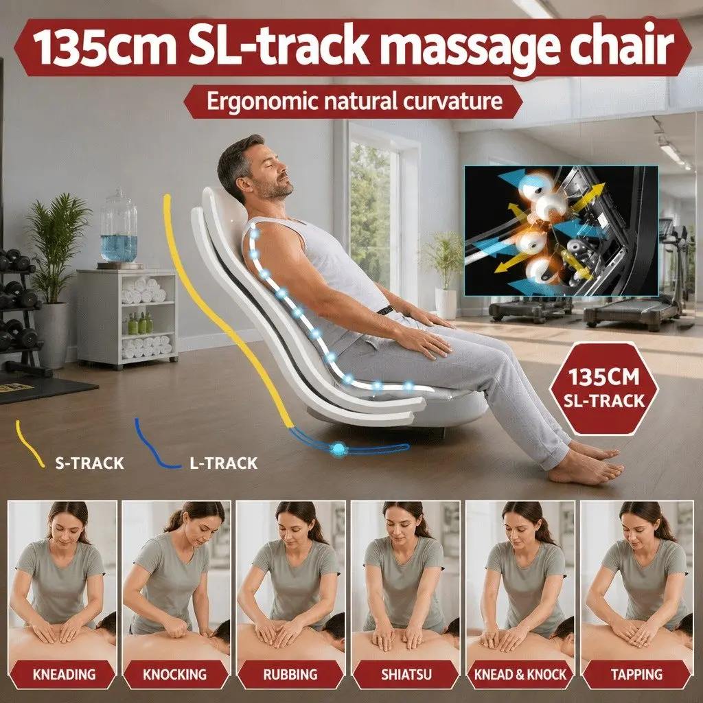 Electric Massage Chair Recliner Full Body Airbag Heat Therapy Bluetooth Speaker