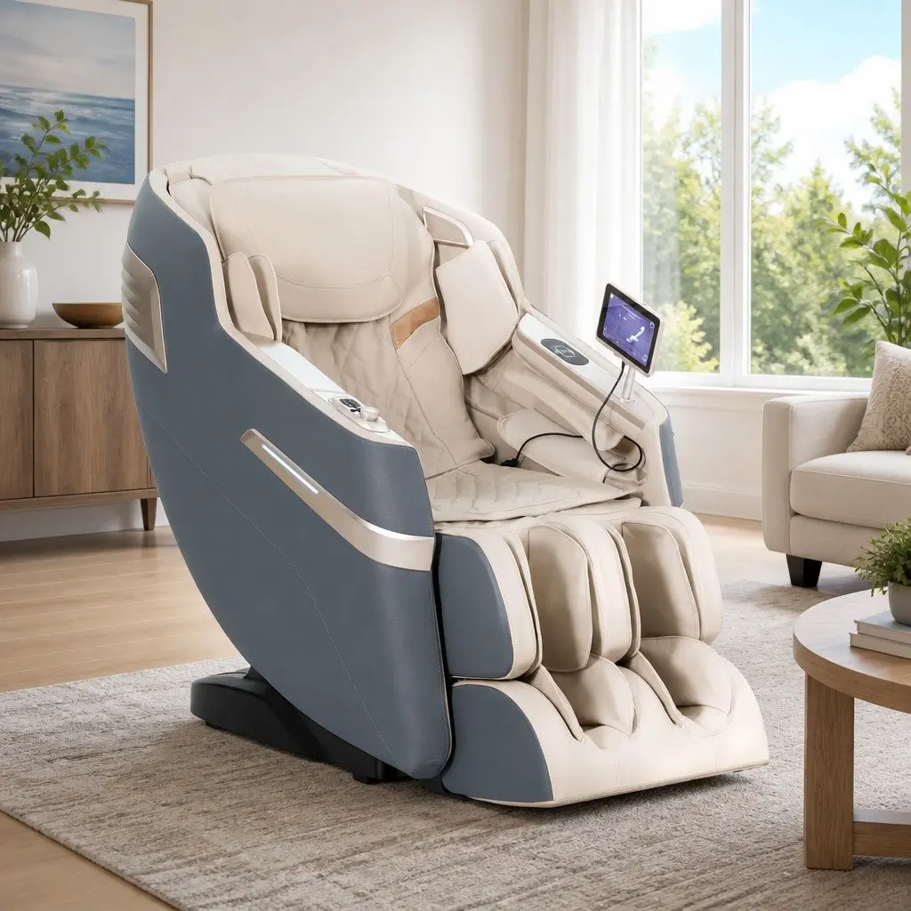 Massage Chair Recliner 4D Full Body SL Track Zero Gravity Heated Airbag 130cm