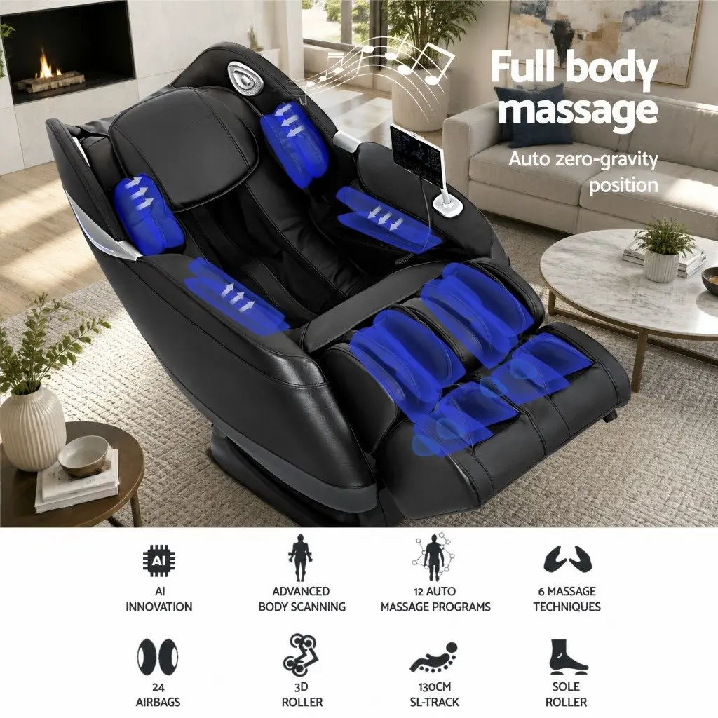 Massage Chair Electric Recliner 3D Flynn Zero Gravity Full Body Airbag Heated