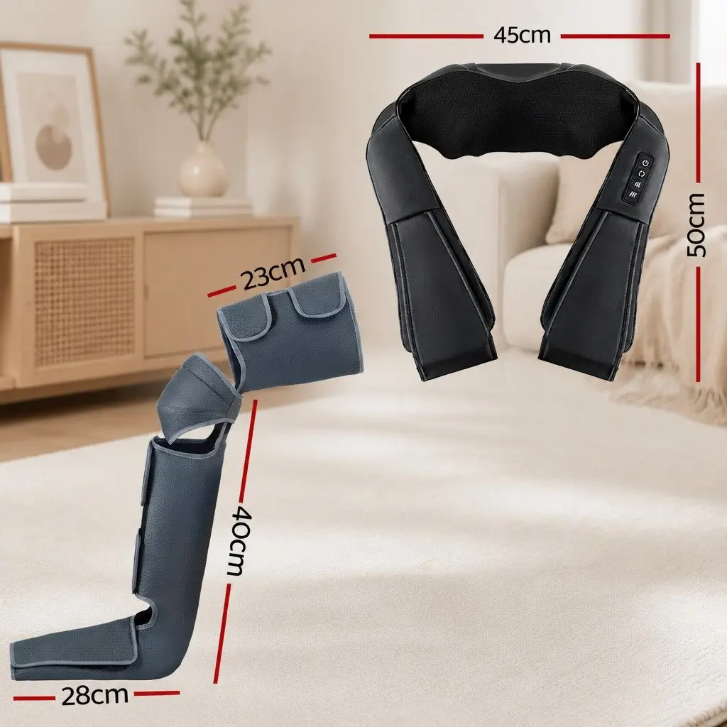 Electric Leg Foot Massager Air Wrap Shiatsu Neck Massager Heating Relaxation
