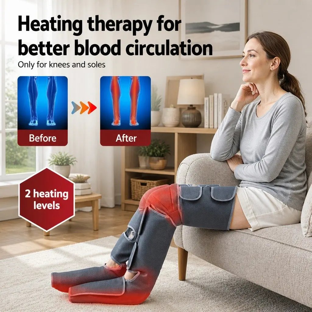 Electric Leg Foot Massager Air Wrap Shiatsu Neck Massager Heating Relaxation