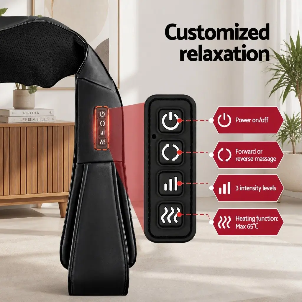 Electric Leg Foot Massager Air Wrap Shiatsu Neck Massager Heating Relaxation