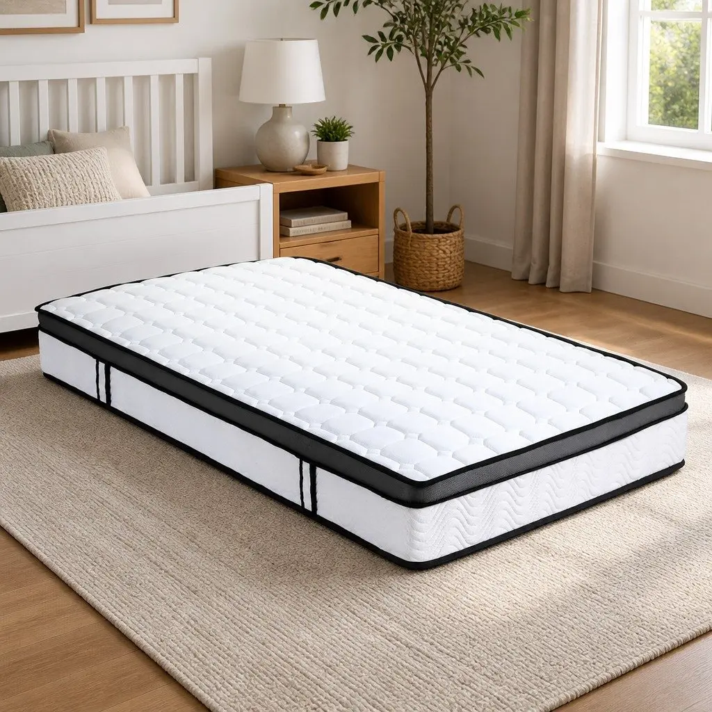 Single Mattress Cool Gel Foam 25cm Medium-Firm Bonnell Spring Support
