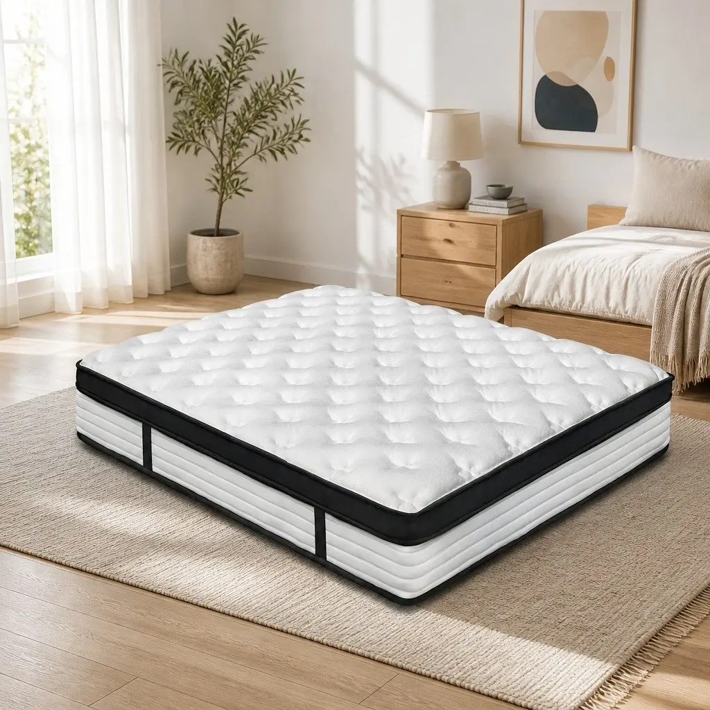 King Size Mattress Euro Top Plush 31cm Medium Firmness Pocket Spring Bed