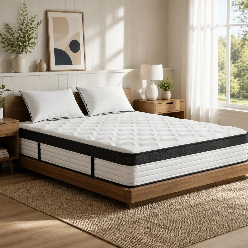 King Size Mattress Euro Top Plush 31cm Medium Firmness Pocket Spring Bed