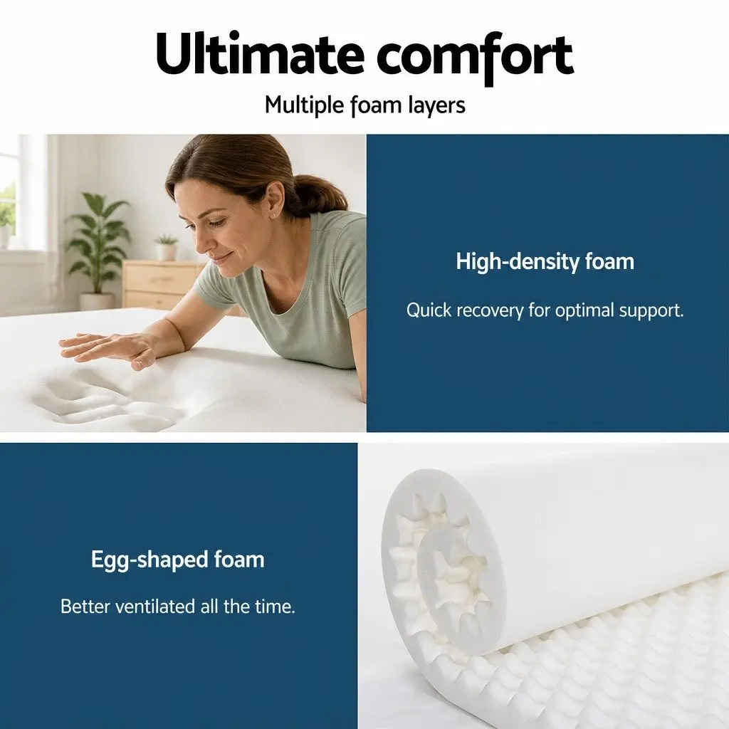 King Size Mattress 30cm Pocket Spring Tight Top Medium Firm Sleeping Bed