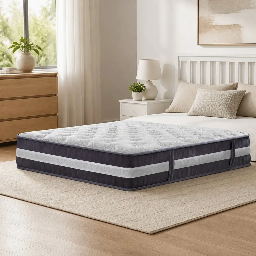 Queen Mattress Pocket Spring 30cm Tight Top Medium Firm Bed Sleep Support