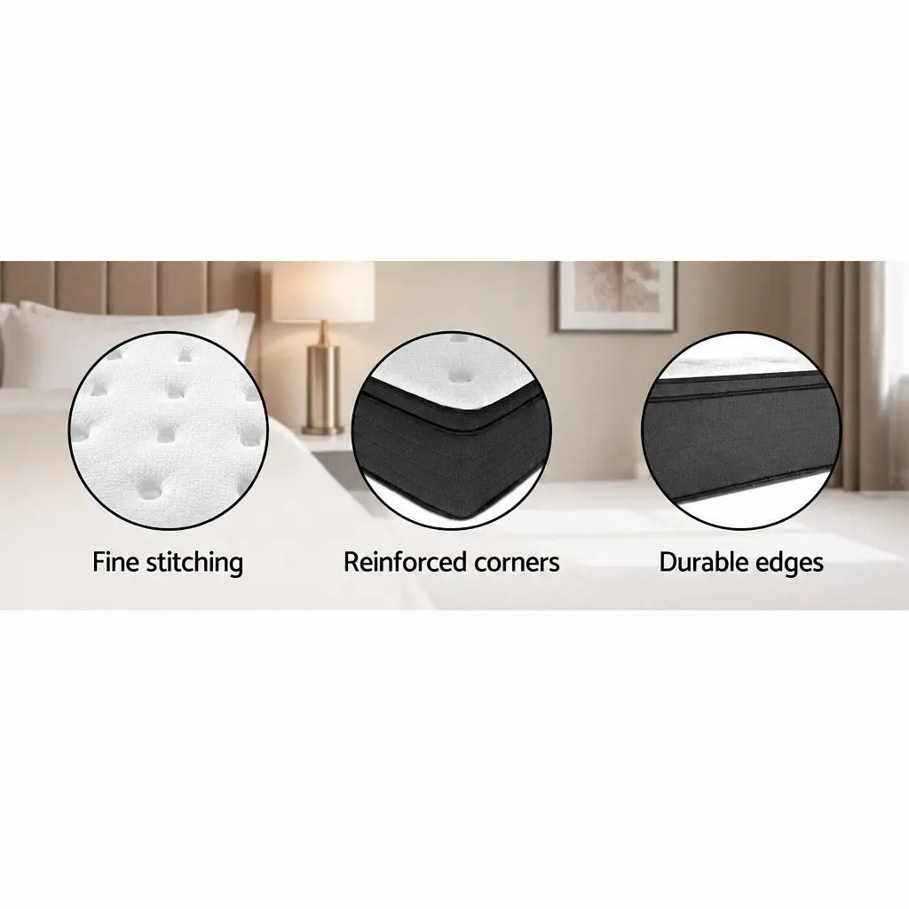 Double Mattress Euro Top 34cm Medium Firm Pocket Spring