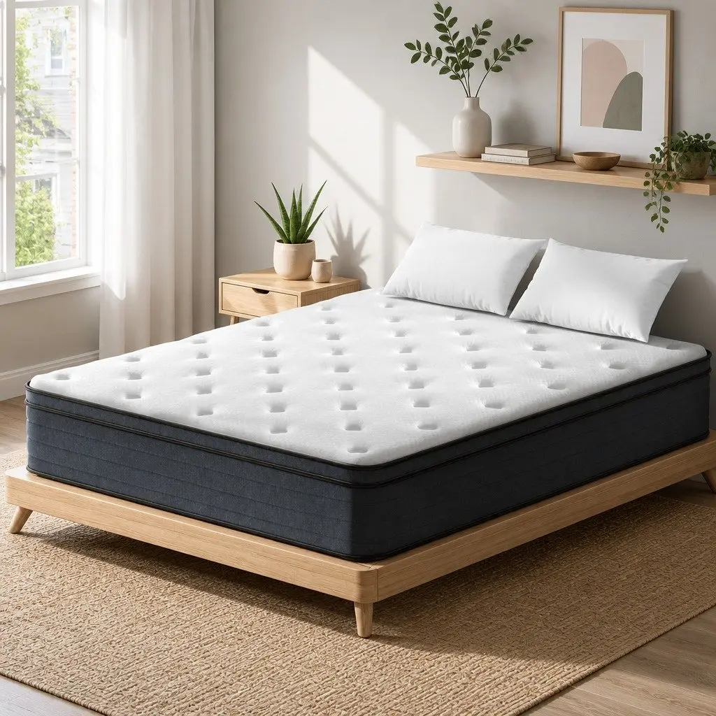 King Size Euro Top Mattress Medium Firm Support 34cm Thick Pocket Spring