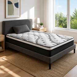 King Single Euro Top Mattress 32cm Thick Pocket Spring Plush Medium Firmness