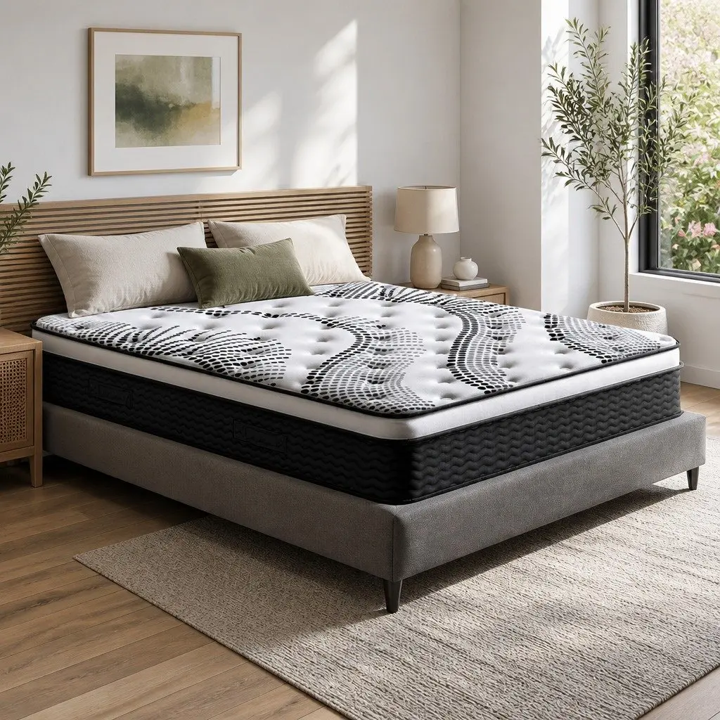 Double Mattress Euro Top Plush Comfort 32cm Thick Pocket Spring