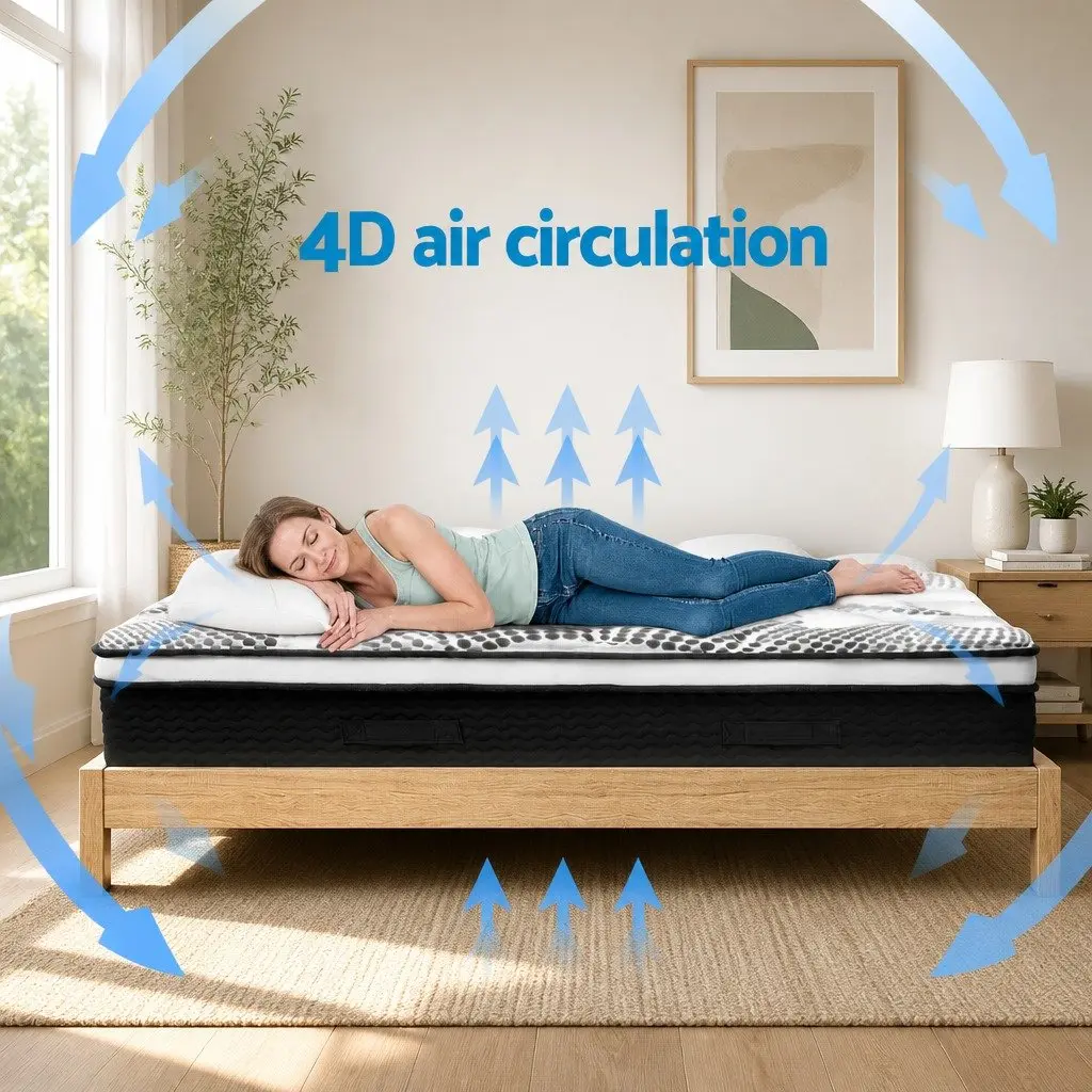 Double Mattress Euro Top Plush Comfort 32cm Thick Pocket Spring