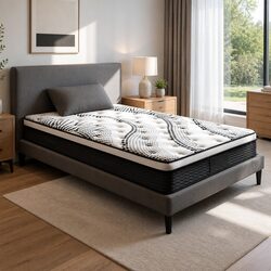 Single Mattress Euro Top 32cm Thick Medium Firmness Pocket Spring Bed Sleep