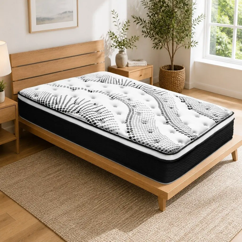 Single Mattress Euro Top 32cm Thick Medium Firmness Pocket Spring