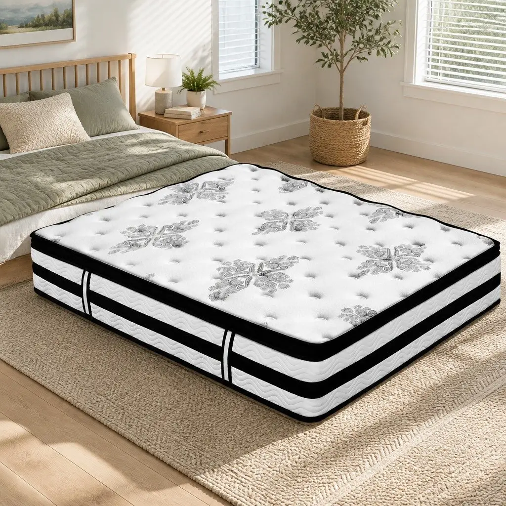 King Size Mattress Euro Top 34cm Pocket Spring Medium Firm Support