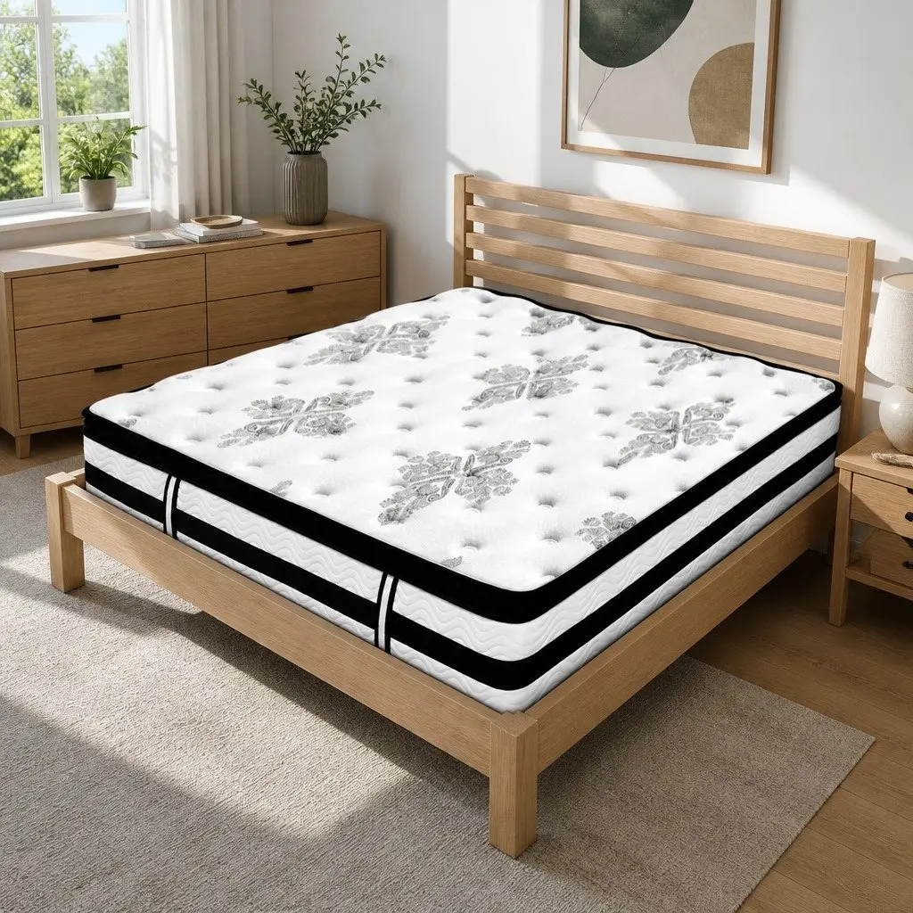 Super King Mattress Euro Top 34cm Pocket Spring Medium Firm Support