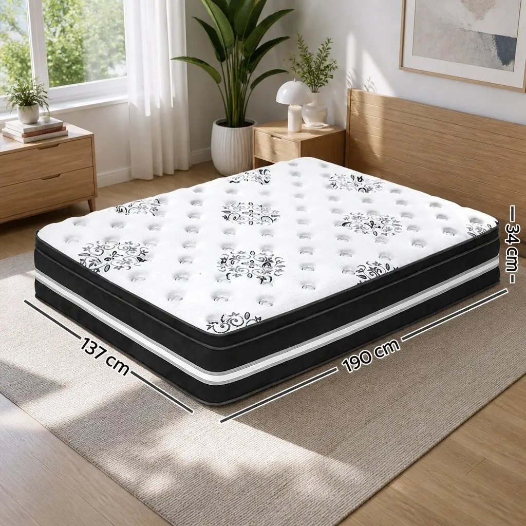 Double Mattress Cool Gel Memory Foam 34cm Medium Firm Support