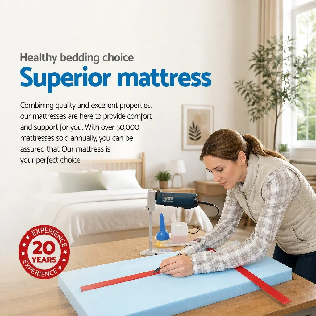 Queen Mattress 34cm Euro Top Cool Gel Memory Foam Medium Firm Support Pocket