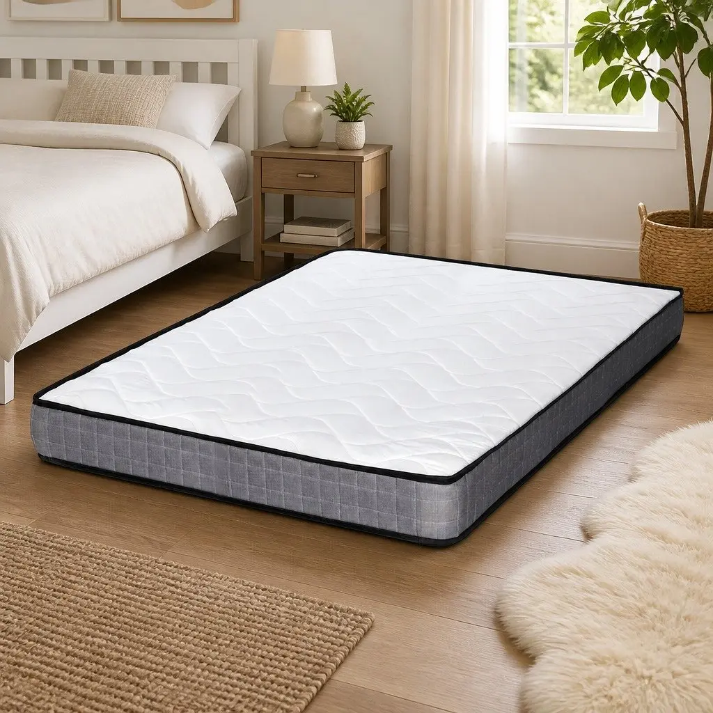 King Single Mattress Medium Firm 13cm Bonnell Spring Tight Top Quilted