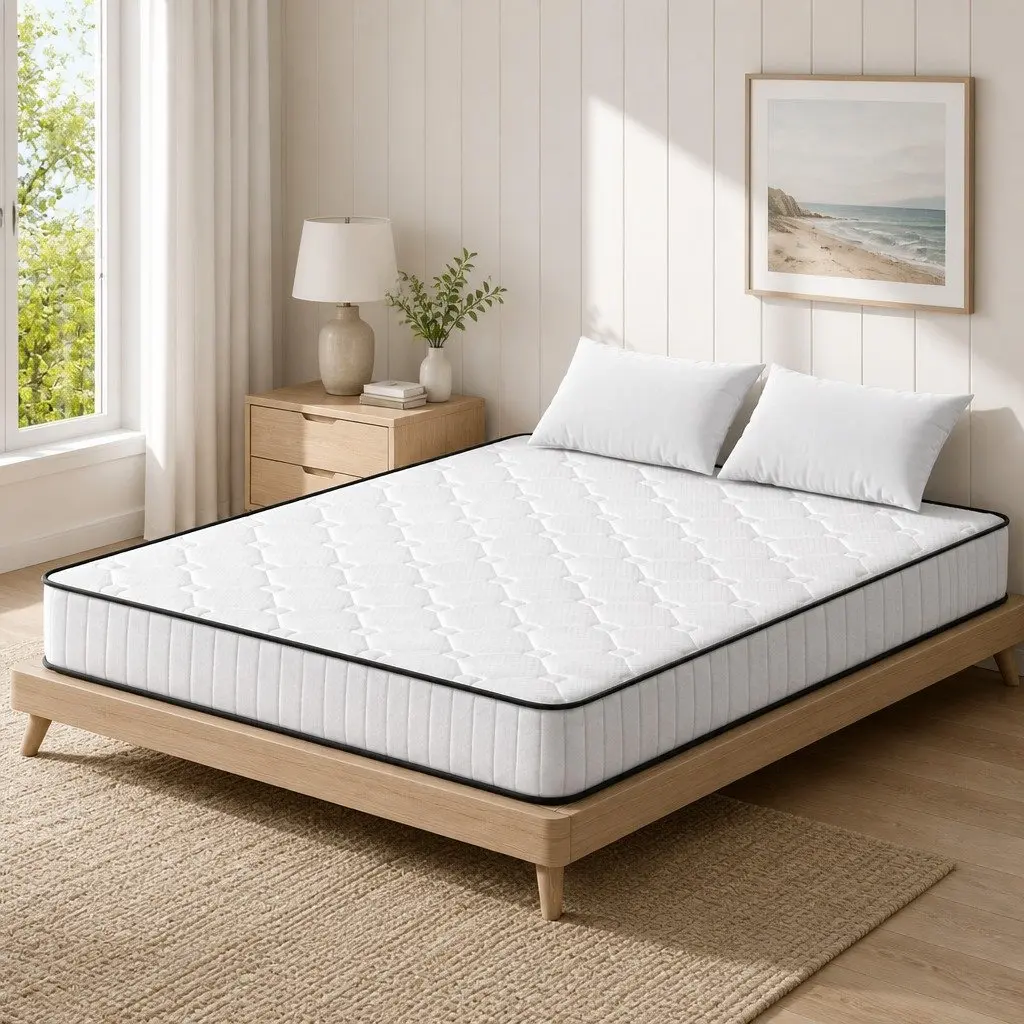 Double Mattress Tight Top Pocket Spring 21cm Medium Firmness Queen Size