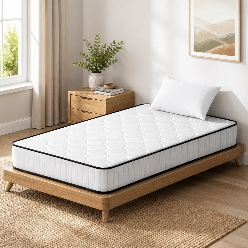 Single Mattress 21cm Medium Firmness Hypoallergenic Pocket Spring White
