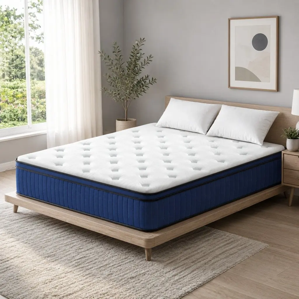Double Mattress Cool Gel Memory Foam 34cm 7 Zone Pocket Springs Medium Firm
