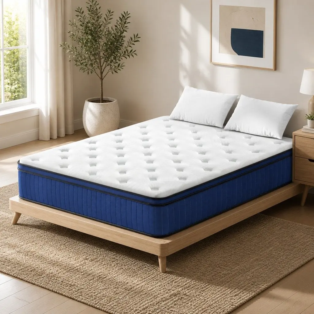 King Size Mattress 34cm Cool Gel Memory Foam 7 Zone Pocket Spring Euro Top