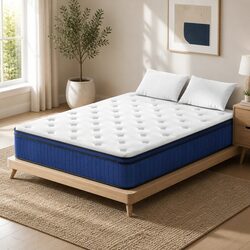 King Size Mattress 34cm Cool Gel Memory Foam 7 Zone Pocket Spring Euro Top