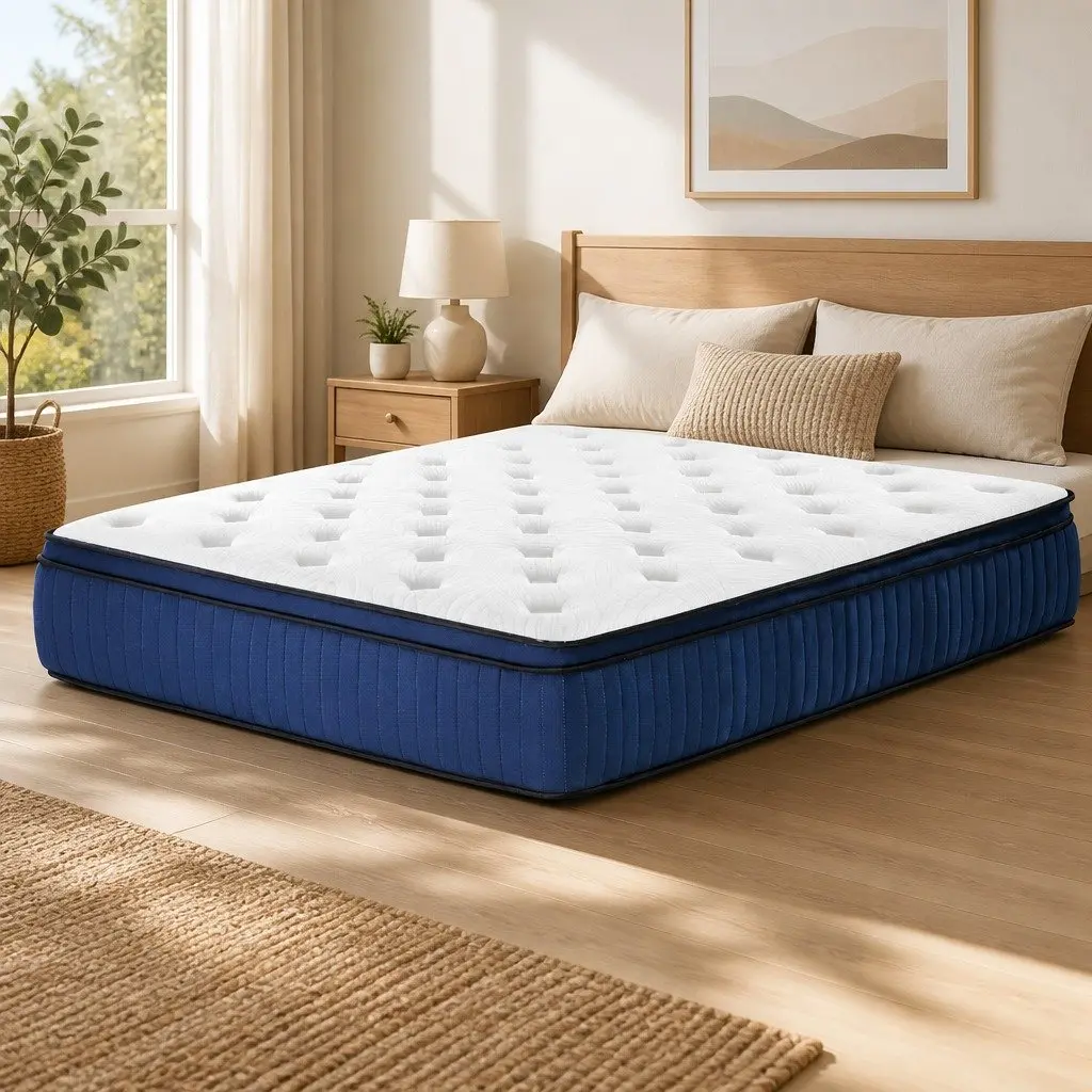King Size Mattress 34cm Cool Gel Memory Foam 7 Zone Pocket Spring Euro Top