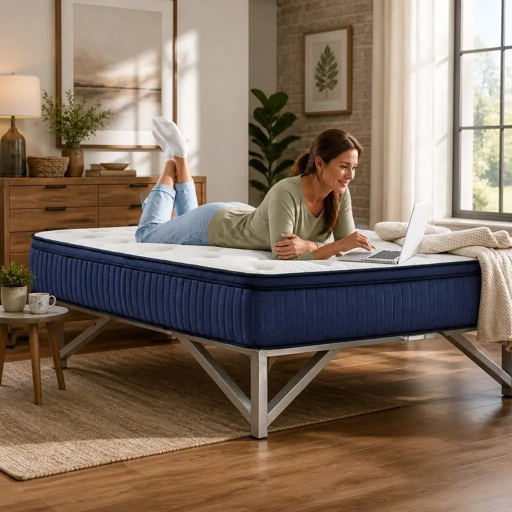 Queen Mattress 34cm Cool Gel Memory Foam 7 Zone Pocket Spring Euro Top Bed
