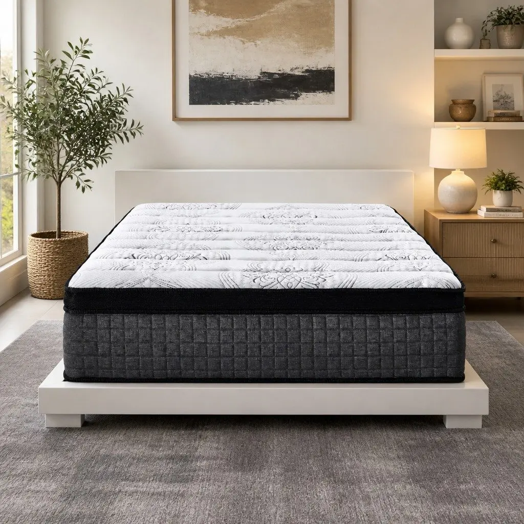 King Size Mattress Medium Firm 34cm 9-Zone Pocket Spring Euro Top