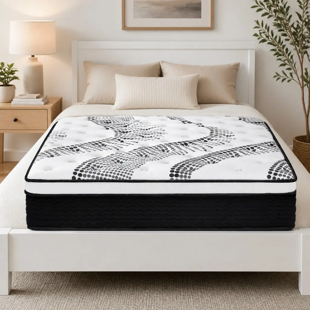 Super King Mattress Medium Firm 32cm Thickness Plush Euro Top Pocket Spring