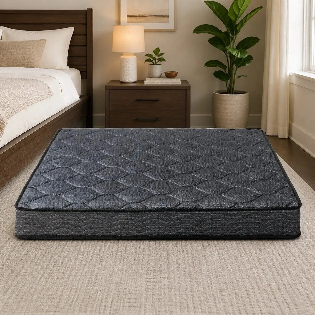 King Size Mattress Tight Top 16cm Medium Firm Bonnell Spring Grey