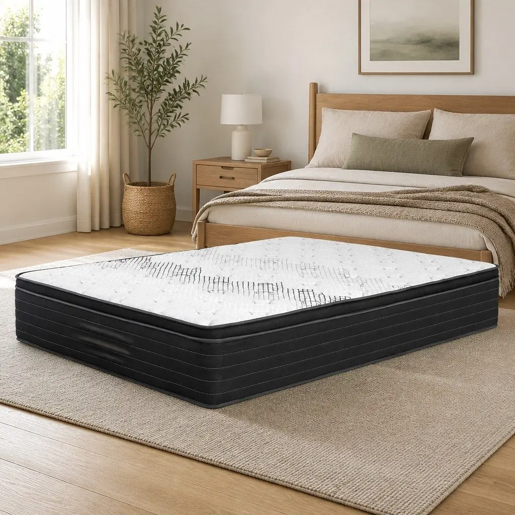 Queen Mattress Extra Firm Support 32cm Pocket Spring Hypoallergenic
