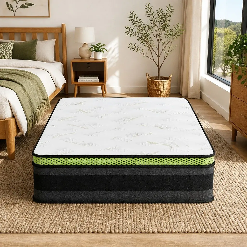 Cool Gel Foam Pocket Spring King Single Mattress 30cm Grey Hypoallergenic Comfort Supportive