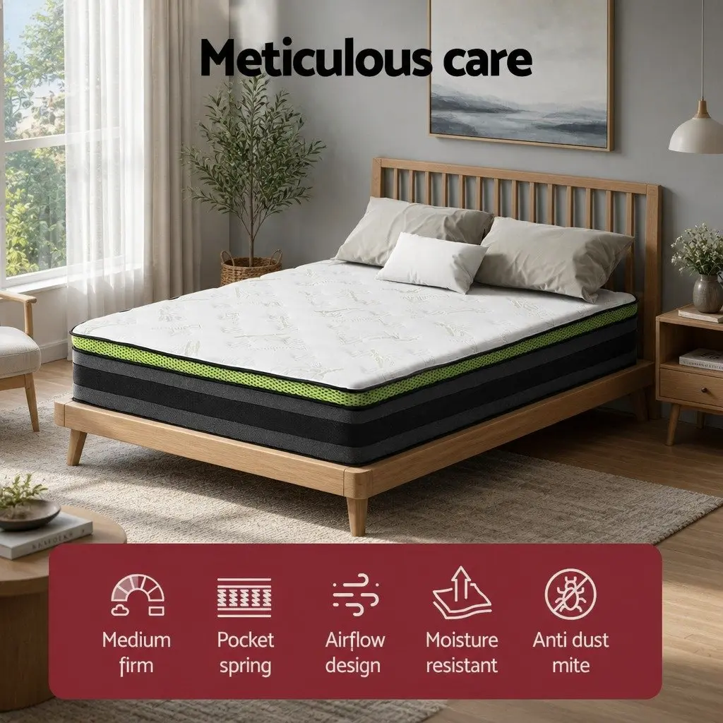 Queen Mattress 30cm Cool Gel Foam and Pocket Spring Comfort