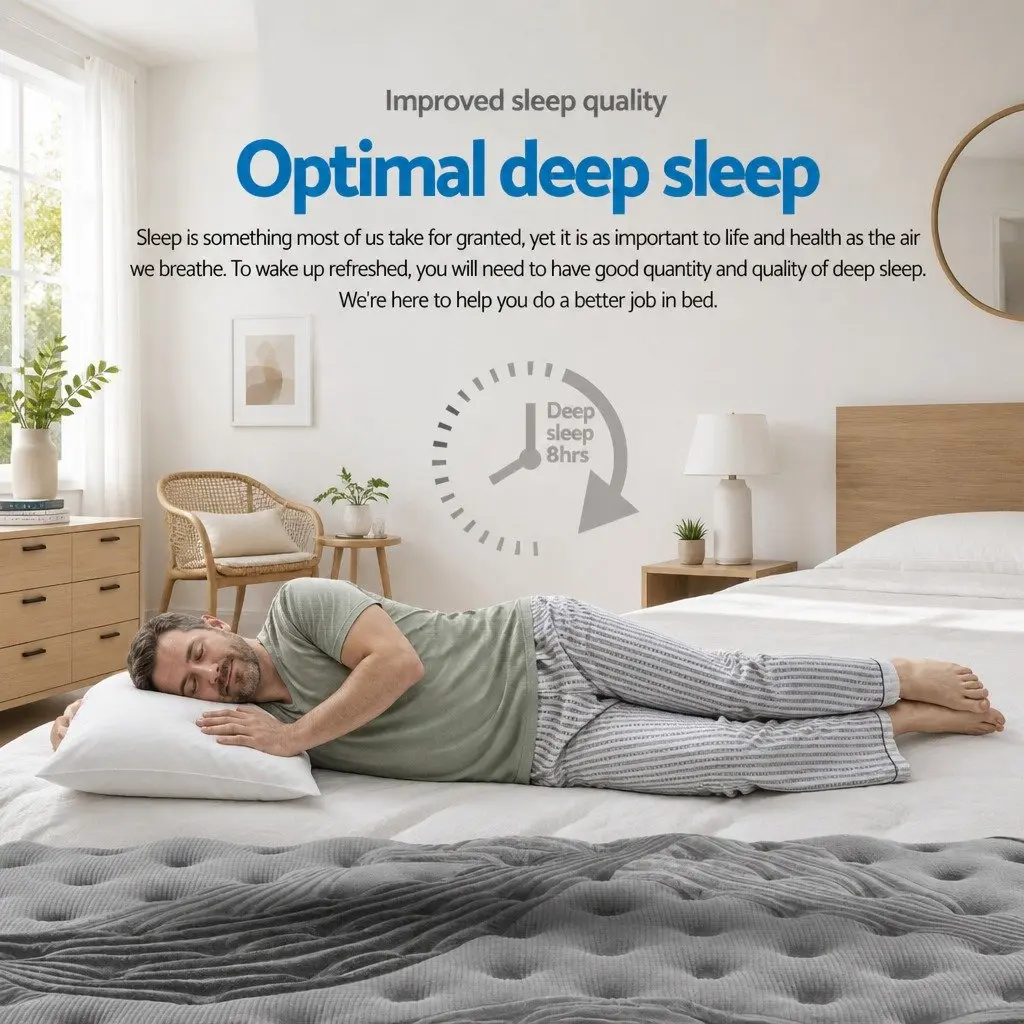 Queen Mattress Medium-Firm Support 34cm Bamboo Charcoal Pocket Spring Euro Top
