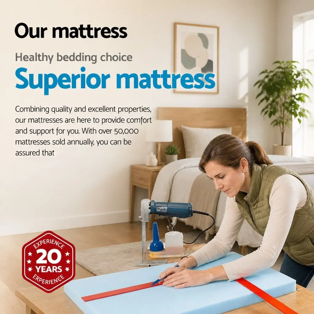 Queen Mattress Medium-Firm Support 34cm Bamboo Charcoal Pocket Spring Euro Top