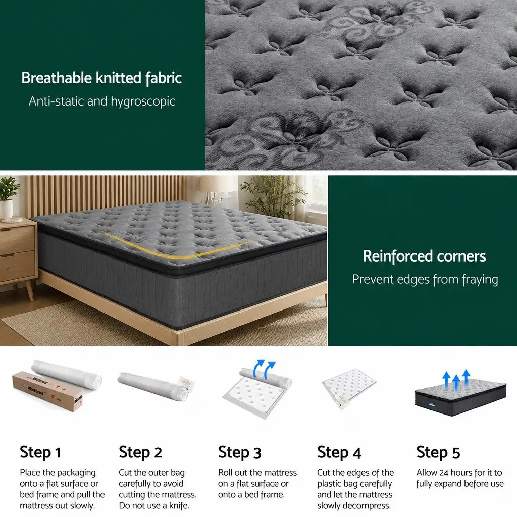 34cm Euro Top Mattress for Better Sleep