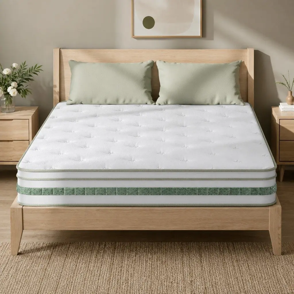 King Size Mattress Euro Top 20cm Green Tea Foam Medium Firm