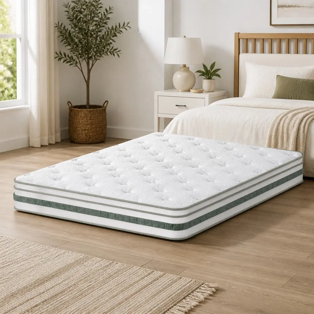 King Size Mattress Euro Top 20cm Green Tea Foam Medium Firm