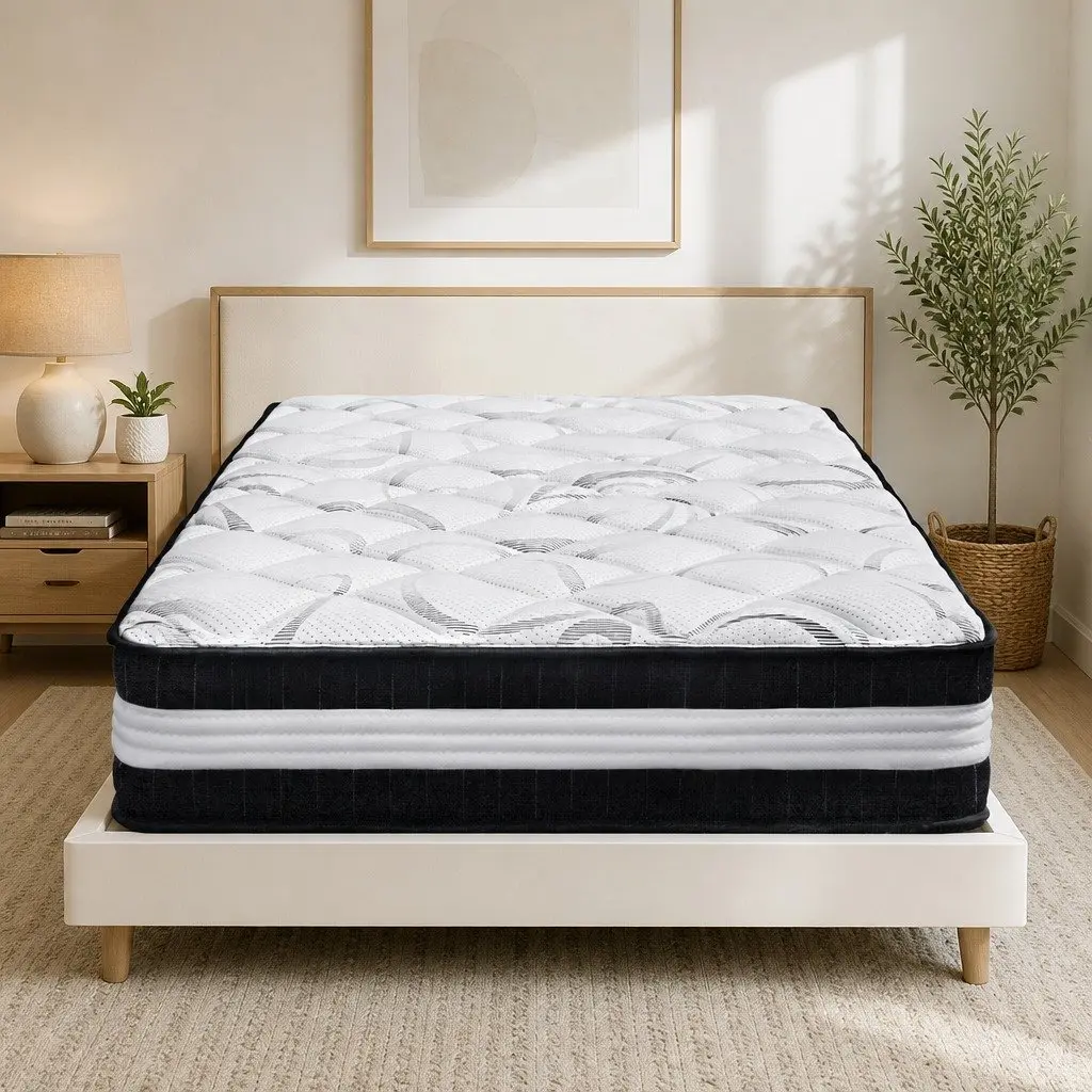 King Single Mattress 30cm Medium Firm Pocket Spring Support Breathable